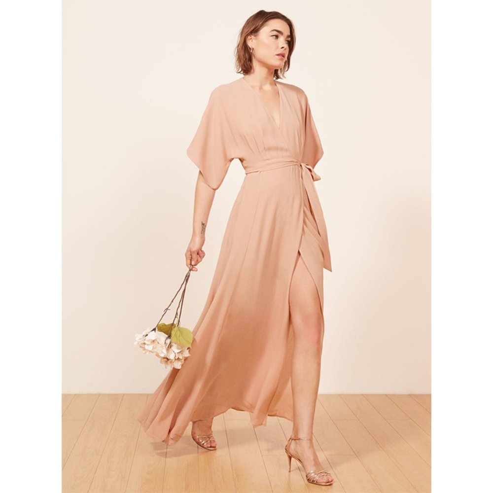 NWT Reformation Winslow Maxi Kimono Wrap Dress M